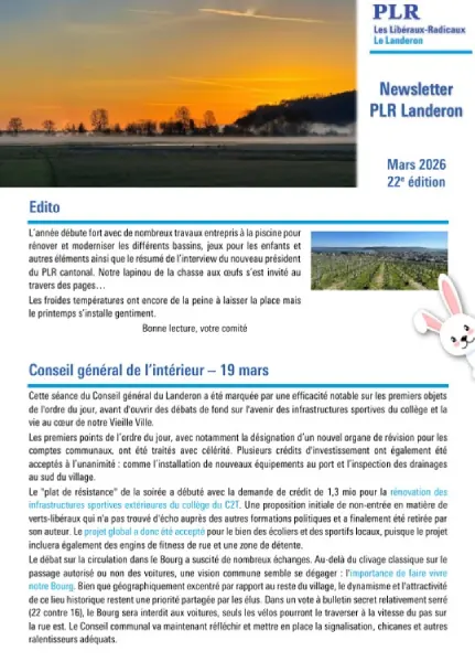 Newsletter mars 2026