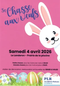 3e chasse aux oeufs PLR - 4 avril 2026